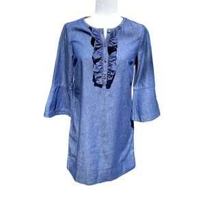 Draper James Denim Dress Women's Size 2 Bell Sleeve